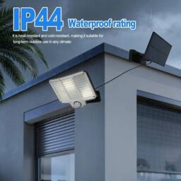 EONLION 210 LED Solar Power Motion Sensor Wall Light in Black - Size: 100 cm - thumbnail 1
