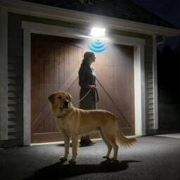 EONLION 210 LED Solar Power Motion Sensor Wall Light in Black - Size: 100 cm - thumbnail 5