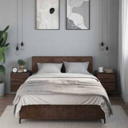 Berkfield Home Wall-mounted Bedside Cabinets 2 pcs Brown Oak 40x31x39.5 cm - thumbnail 3