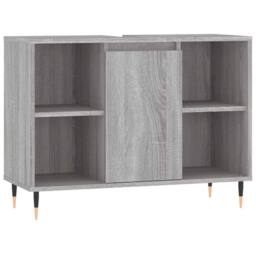Berkfield Home Bathroom Cabinet Grey Sonoma 80x33x60 cm Engineered Wood - Size: 80 x 33 x 60 cm