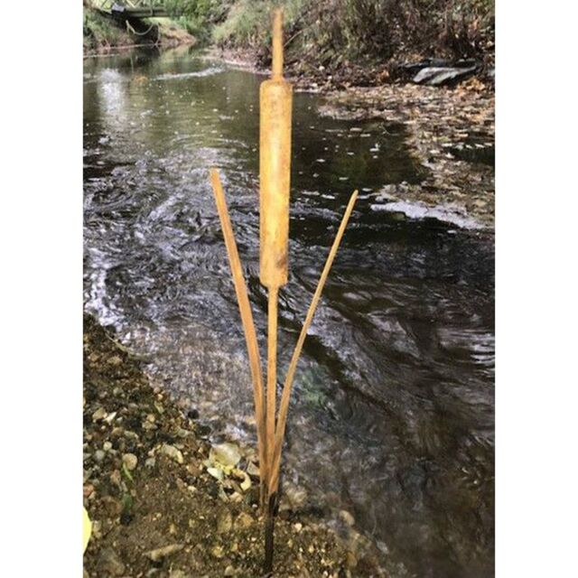 Poppyforge Bullrush Small Garden Art (Pack of 3) - Steel - H30.5 cm - BM/RtR in Brown - image 1