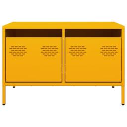 Berkfield Home TV Cabinet Mustard Yellow 68x50x43.5 cm Cold-rolled Steel - thumbnail 6