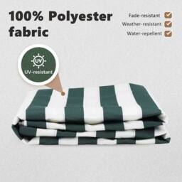 FLAVORA 3m Green White Polyester Awning Valance Replacement - Size: 1000L - thumbnail 5