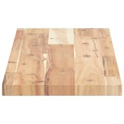 Berkfield Home Floating Shelves 4 pcs 100x20x2 cm Untreated Solid Wood Acacia in Brown - Size: 100 x 20 x 2 cm - thumbnail 5