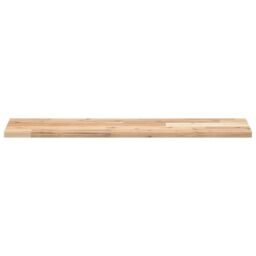 Berkfield Home Floating Shelves 4 pcs 100x20x2 cm Untreated Solid Wood Acacia in Brown - Size: 100 x 20 x 2 cm - thumbnail 4