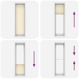 Berkfield Home Pleated Blind Cream 65x200 cm Fabric Width 64.4 cm Polyester - thumbnail 5