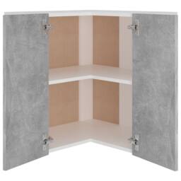 Berkfield Home Hanging Corner Cabinet Concrete Grey 57x57x60 cm Engineered Wood - Size: 57 x 57 x 60 cm - thumbnail 5