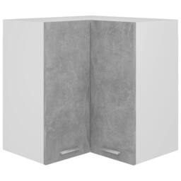 Berkfield Home Hanging Corner Cabinet Concrete Grey 57x57x60 cm Engineered Wood - Size: 57 x 57 x 60 cm - thumbnail 1