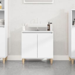 Berkfield Home Sink Cabinet White 58x33x60 cm Engineered Wood - Size: 58 x 33 x 60 cm - thumbnail 1