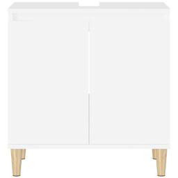 Berkfield Home Sink Cabinet White 58x33x60 cm Engineered Wood - Size: 58 x 33 x 60 cm - thumbnail 6