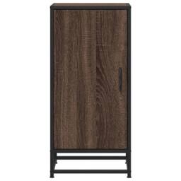 Berkfield Home Sideboard Brown Oak 35.5x35x76 cm Engineered Wood & Metal - thumbnail 4