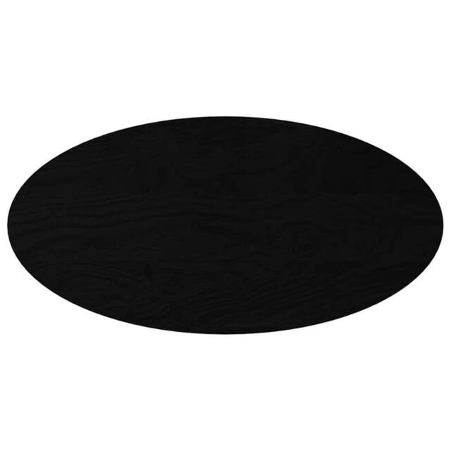 Berkfield Home Table Top Dark Brown 100x50x2 cm Solid Wood Oak Oval - Size: 100 x 50 x 2 cm - image 1