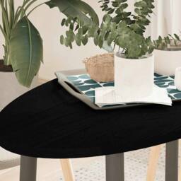 Berkfield Home Table Top Dark Brown 100x50x2 cm Solid Wood Oak Oval - Size: 100 x 50 x 2 cm - thumbnail 2