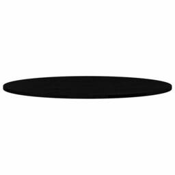Berkfield Home Table Top Dark Brown 100x50x2 cm Solid Wood Oak Oval - Size: 100 x 50 x 2 cm - thumbnail 5