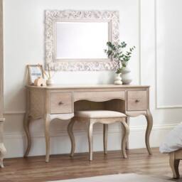 Cheshire Premium Amara Dressing Table & Stool in Light Oak - thumbnail 2