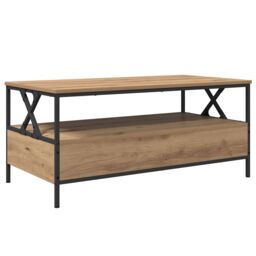 Berkfield Home Coffee Table Artisan oak 100 x 51 x 45 cm Engineered wood in Brown - thumbnail 7