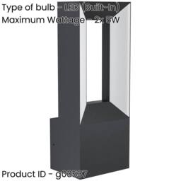 Loops 2 PACK Sleek Black LED Wall Light for Indoor Space - Stylish Home - thumbnail 2