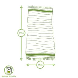 Nicola Spring 100% Cotton Bath Towel Turkish Style Hamman Beach Towel Bath Sheet - 170 x 90cm in Red - thumbnail 3