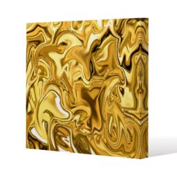 Benjamin Tate Design Golden Liquid (Canvas Print) / 101 x 101 x 4cm in Natural - Size: 101 x 101 x 4 cm - thumbnail 1