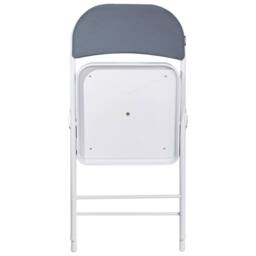 Wyld and Coco Set of 4 Folding Chairs - White Frame Dark Grey Cushions - thumbnail 7