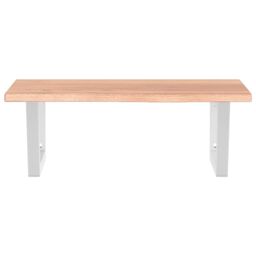 Berkfield Home Basin Shelf Wall Mounted Steel & Solid Wood Oak in Brown - thumbnail 4
