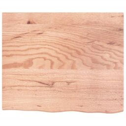 Berkfield Home Basin Shelf Wall Mounted Steel & Solid Wood Oak in Brown - thumbnail 8