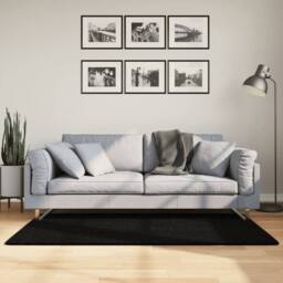 Berkfield Home Rug HUARTE Short Pile Soft & Washable Black 80x150 cm - Size: Medium - thumbnail 2