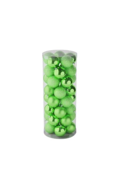 KDMD 48 Light Green Baubles in MattShiny & Glitter Finish 8cm - image 1
