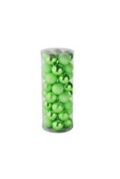 KDMD 48 Light Green Baubles in MattShiny & Glitter Finish 8cm - thumbnail 2