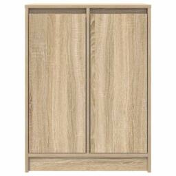 Berkfield Home Sideboard Sonoma Oak 57x34x76 cm Engineered Wood in Light Tan - Size: 57 x 34 x 76 cm - thumbnail 6