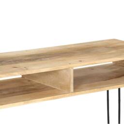 Berkfield Home Console Table Solid Mango Wood 115x35x76 cm in Brown - Size: 115 x 35 x 76 cm - thumbnail 5