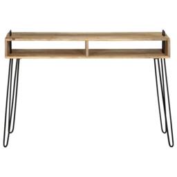 Berkfield Home Console Table Solid Mango Wood 115x35x76 cm in Brown - Size: 115 x 35 x 76 cm - thumbnail 2