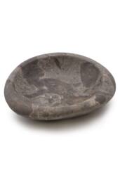 KDMD Tri-Oval Marble Soap Dish in Grey & Black - Durable Bathroom Accessory