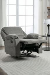 More4Homes Sydney 2+3 Seater Fabric Manual Recliner Sofa Set in Grey - thumbnail 6
