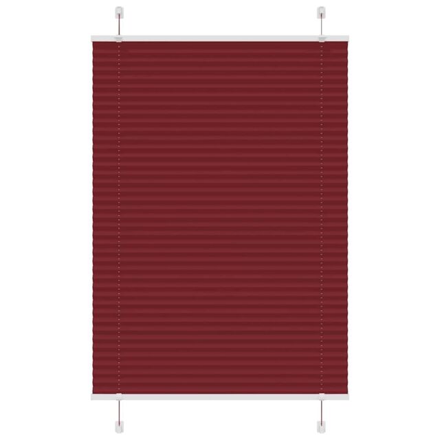 Berkfield Home Pleated Blind Bordeaux Red 95x150 cm Fabric Width 94.4 cm Polyester - image 1