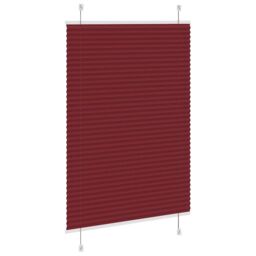 Berkfield Home Pleated Blind Bordeaux Red 95x150 cm Fabric Width 94.4 cm Polyester - thumbnail 4
