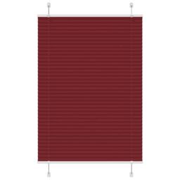 Berkfield Home Pleated Blind Bordeaux Red 95x150 cm Fabric Width 94.4 cm Polyester - thumbnail 1