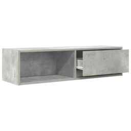 Berkfield Home TV Cabinet Concrete Grey 100x31x25.5 cm Engineered Wood - thumbnail 5