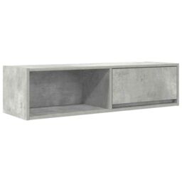 Berkfield Home TV Cabinet Concrete Grey 100x31x25.5 cm Engineered Wood - thumbnail 2