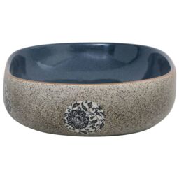 Berkfield Home Countertop Basin Sand & Blue Oval 59x40x14 cm Ceramic - Size: 59 x 40 x 14 cm - thumbnail 5