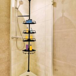 EONLION 4 Tier Telescopic Bathroom Wall Corner Shelf in Black - thumbnail 5