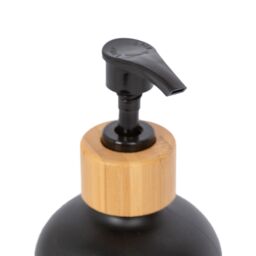 Harbour Housewares 500ml Glass Dish Soap Dispenser - Refillable Dishes Bottle with Pump in Black - thumbnail 4