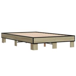 Berkfield Home Bed Frame without Mattress Sonoma Oak 120x200 cm in Brown - Size: Small Double - thumbnail 6