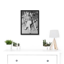 Artery8 Jack Johnson Boxer Cigar Icon A4 Artwork Framed Wall Art Print in Black - thumbnail 2