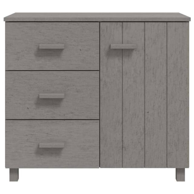 Berkfield Home Sideboard HAMAR Light Grey 90x40x80 cm Solid Pinewood - Size: 90 x 40 x 80 cm - image 1