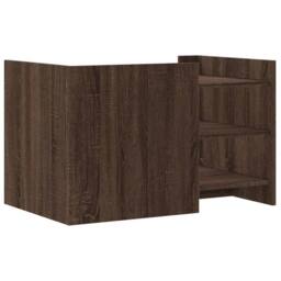 Berkfield Home Durable Coffee Table Brown Oak 80x50x50 cm Engineered Wood - Size: 80 x 50 x 50 cm - thumbnail 6