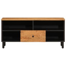 Berkfield Home TV Cabinet 100x33x46 cm Solid Wood Acacia in Brown - Size: 100 x 33 x 46 cm - thumbnail 5
