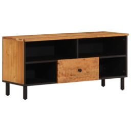 Berkfield Home TV Cabinet 100x33x46 cm Solid Wood Acacia in Brown - Size: 100 x 33 x 46 cm - thumbnail 2