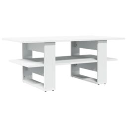 Berkfield Home Coffee Table White 102x55x42 cm Engineered Wood - Size: 102 x 55 x 42 cm - thumbnail 5