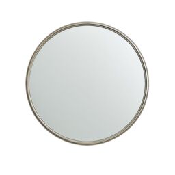 Melody Maison Large Round Champagne Gold Wall Mirror 70cm X 70cm in Metallic Gold - Size: 70 cm X 70 cm - thumbnail 1